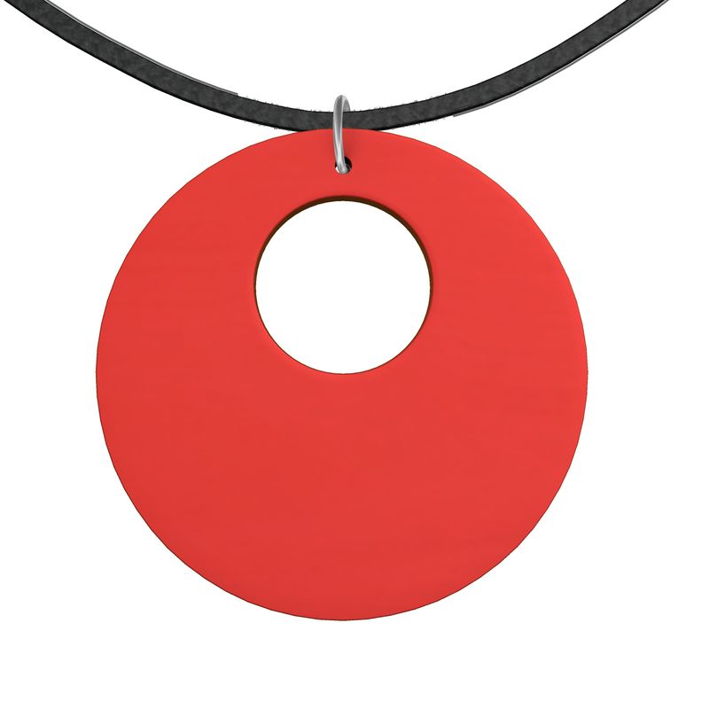 British Red Wooden Pendant Organic Shapes