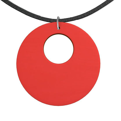 British Red Wooden Pendant Organic Shapes