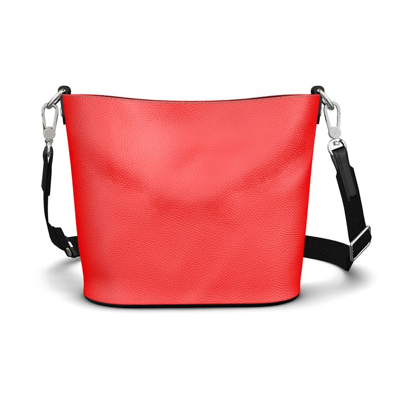 British Red Penzance Large Leather Bucket Tote