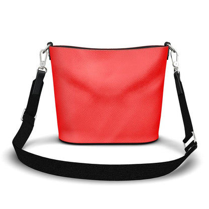 British Red Penzance Large Leather Bucket Tote