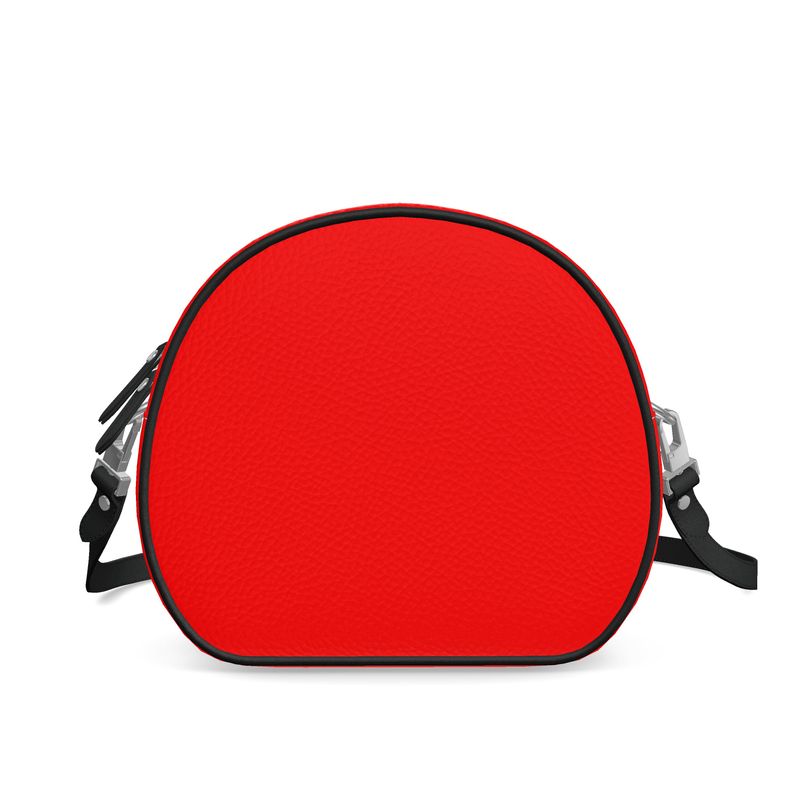 British Red Round Box Bag