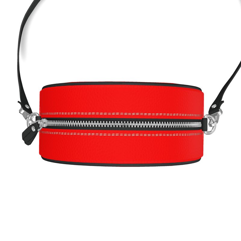 British Red Round Box Bag