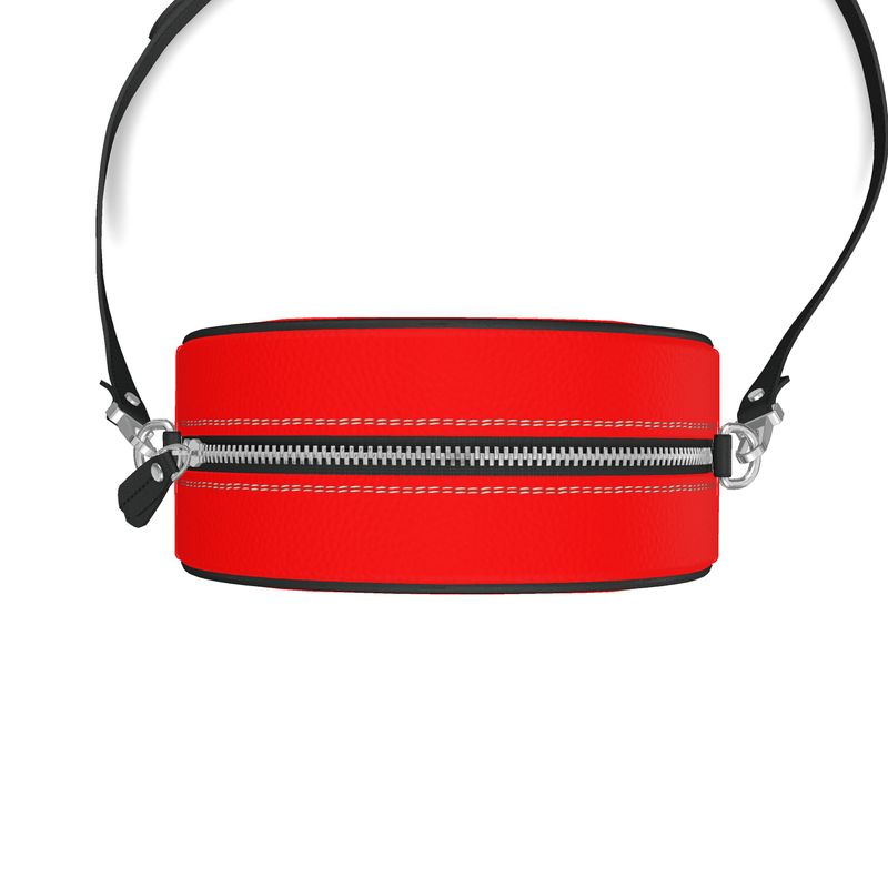 British Red Round Box Bag