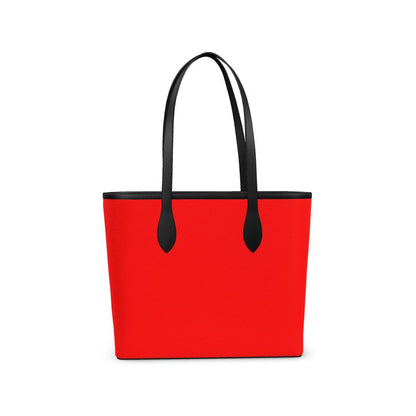 British Red Leather City Shopper
