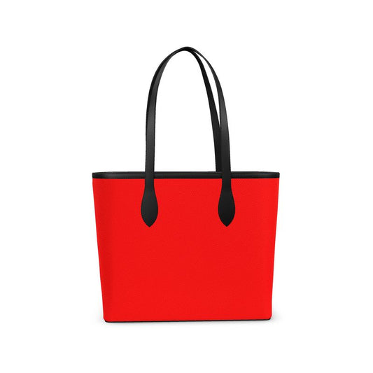 British Red Leather City Shopper