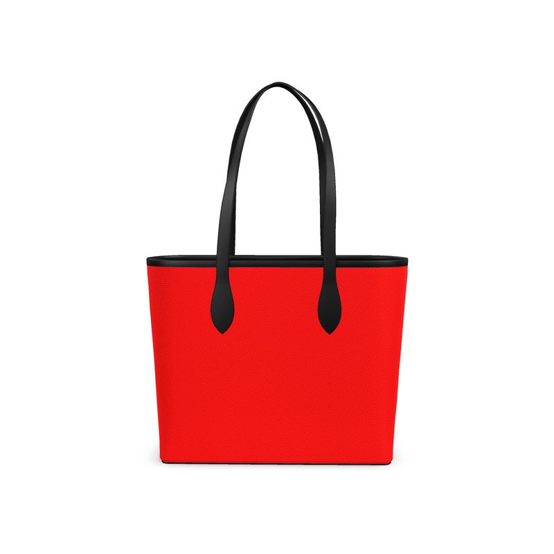 British Red Leather City Shopper