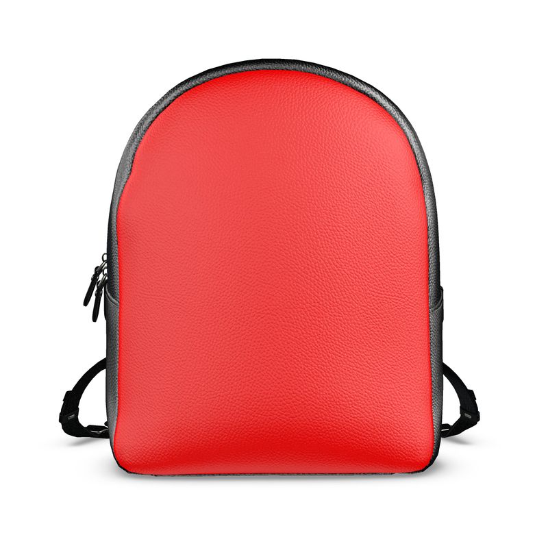 British Red Colville Leather Backpack