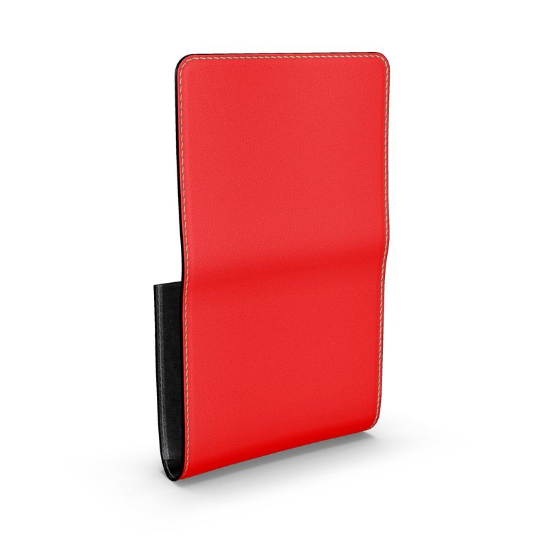British Red Small Leather Foldover Purse