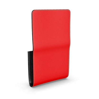 British Red Small Leather Foldover Purse
