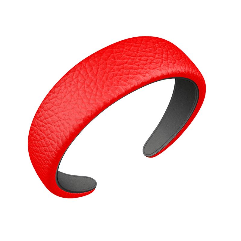 British Red Leather Headband