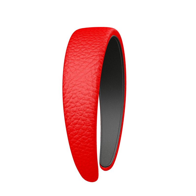British Red Leather Headband