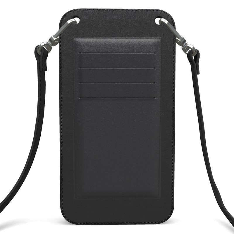 British Red Leather Phone Case With Strap