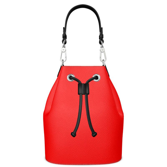 British Red Bucket Bag