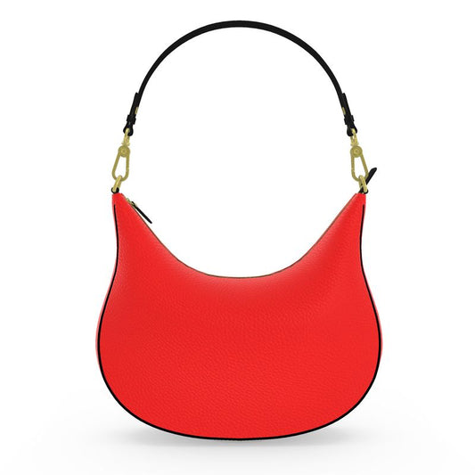 British Red Curve Hobo Bag