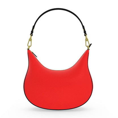 British Red Curve Hobo Bag