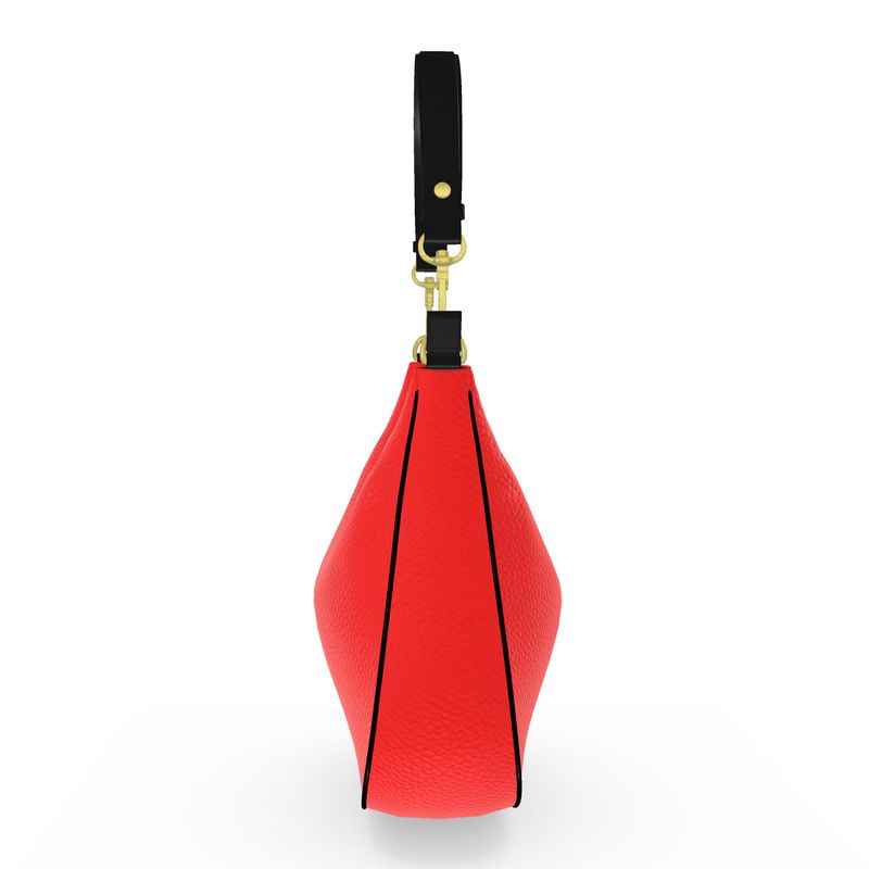 British Red Curve Hobo Bag