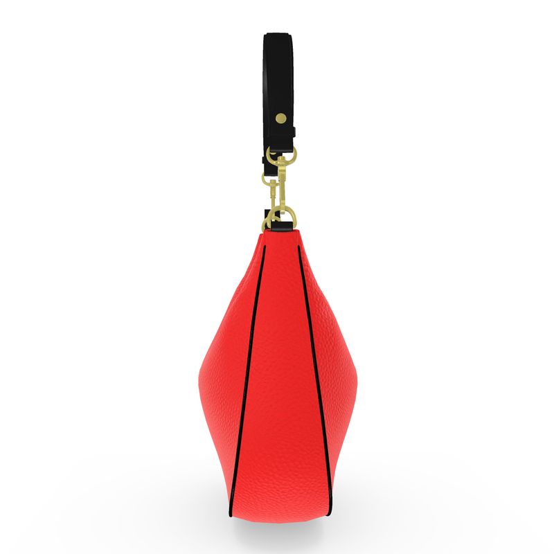 British Red Curve Hobo Bag