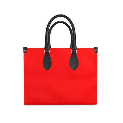 British Red Leather Shopper Bag