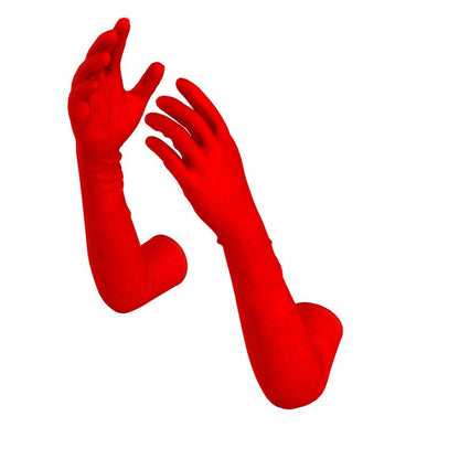 British Red Long gloves