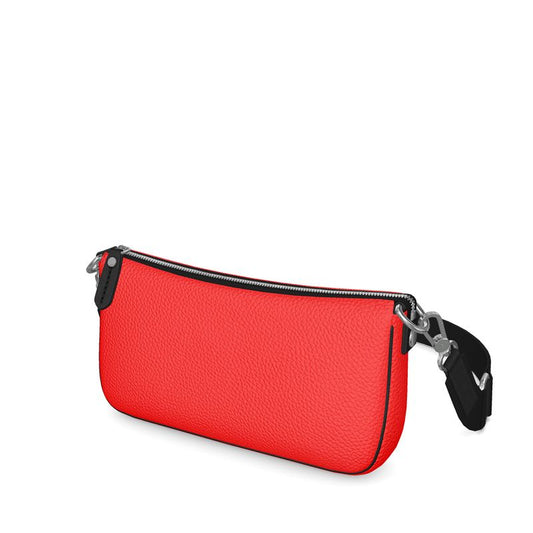 British Red Baguette Bag