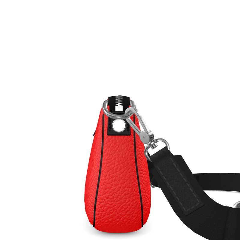 British Red Baguette Bag