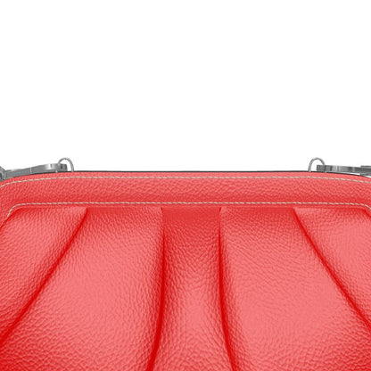 British Red Pleated Soft Frame Bag