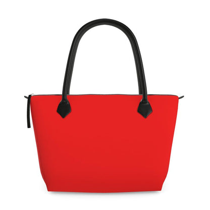 British Red Zip Top Handbag