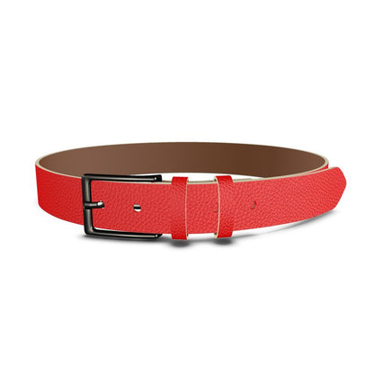 British Red Leather Belt