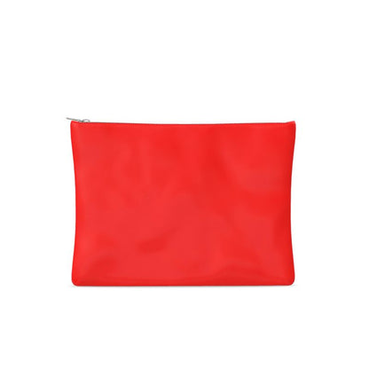 British Red Leather Clutch Bag