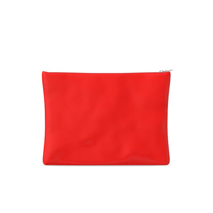 British Red Leather Clutch Bag