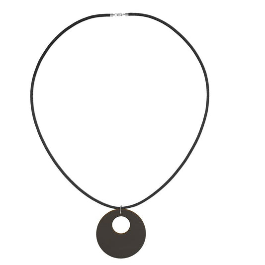 Black Gold Wooden Pendant Organic Shapes