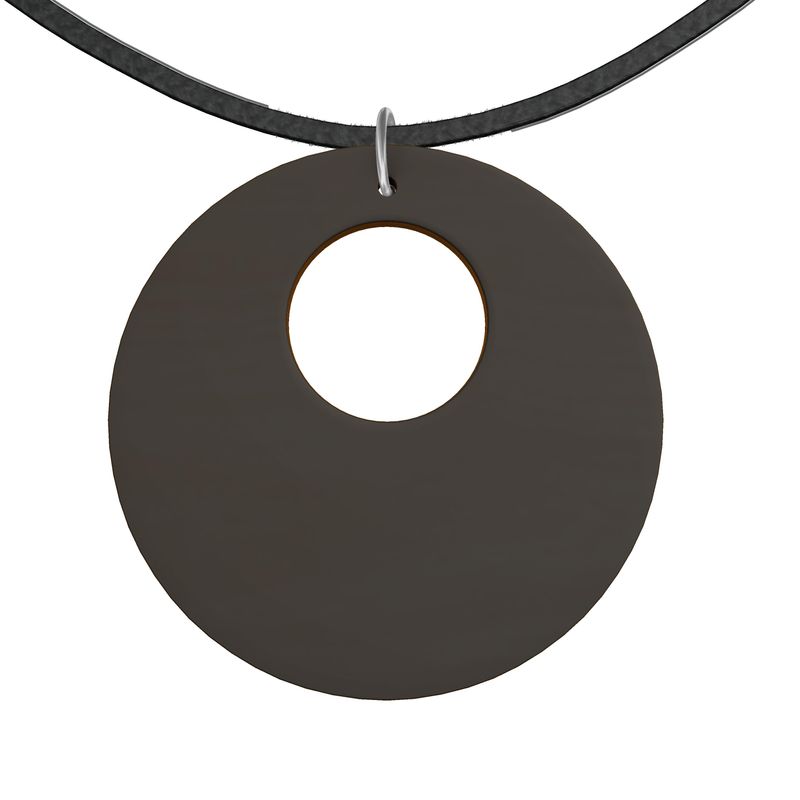 Black Gold Wooden Pendant Organic Shapes