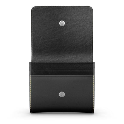 Black Gold Small Leather Foldover Purse