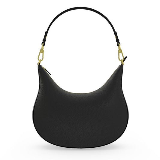 Black Gold Curve Hobo Bag