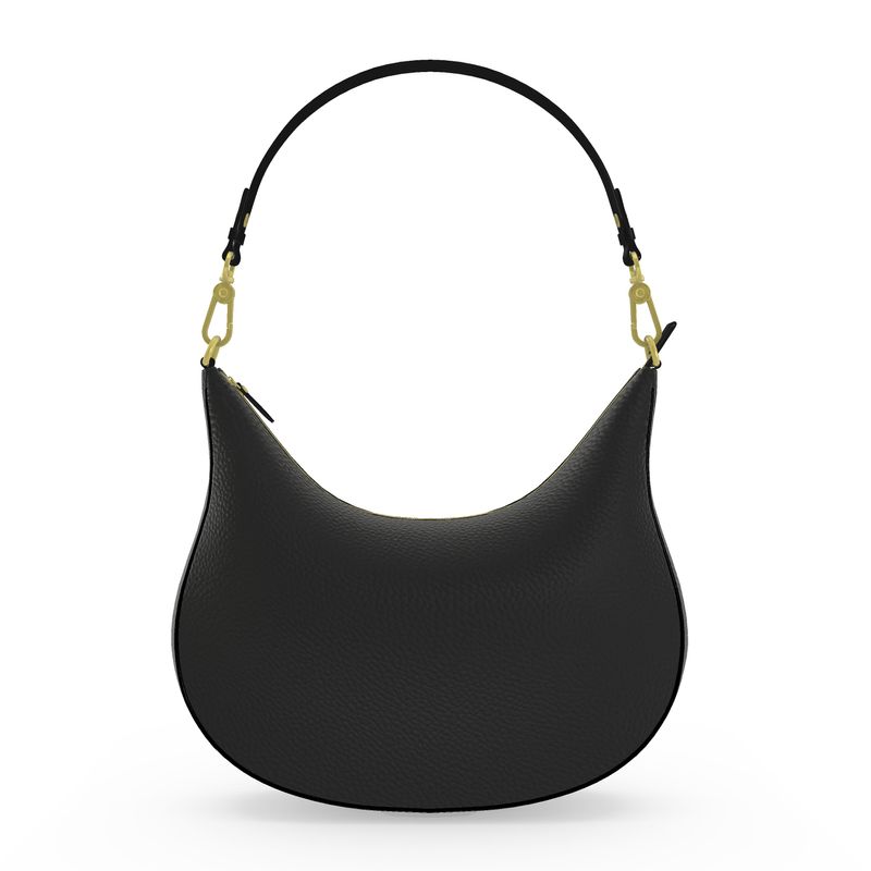 Black Gold Curve Hobo Bag