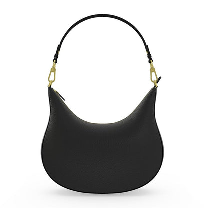 Black Gold Curve Hobo Bag