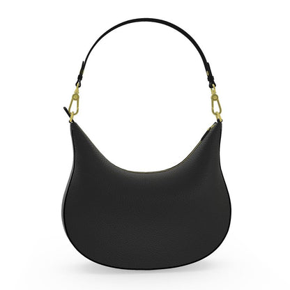 Black Gold Curve Hobo Bag