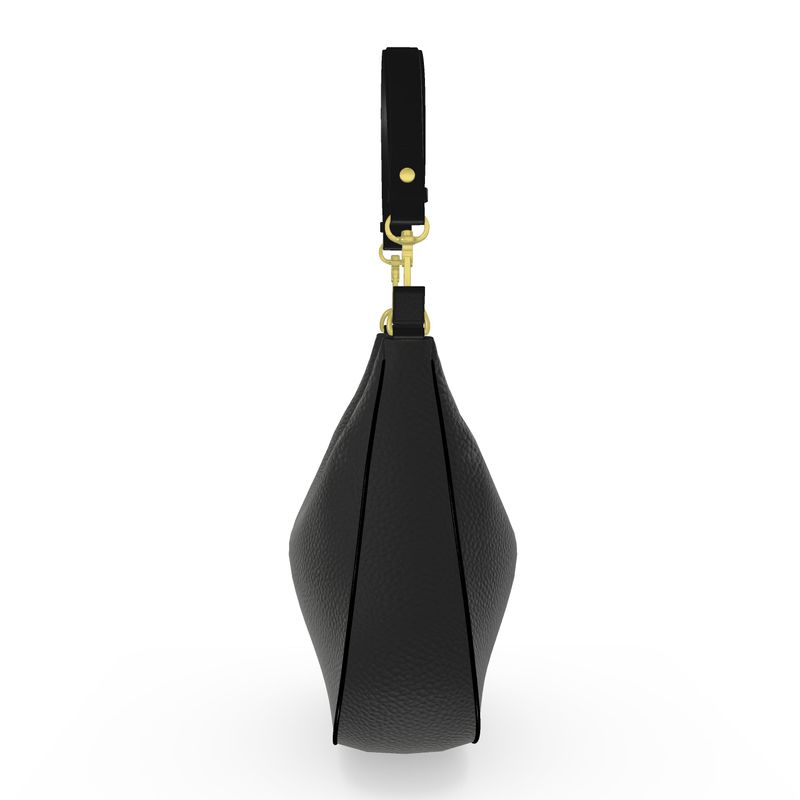 Black Gold Curve Hobo Bag