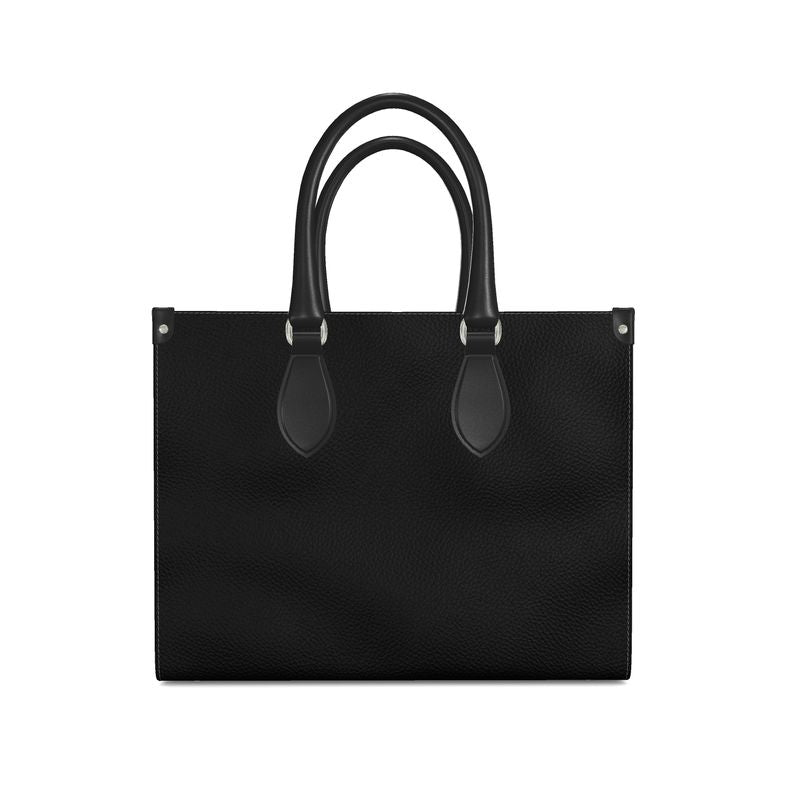 Black Gold Leather Shopper Bag