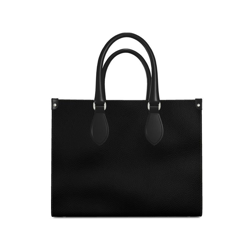 Black Gold Leather Shopper Bag