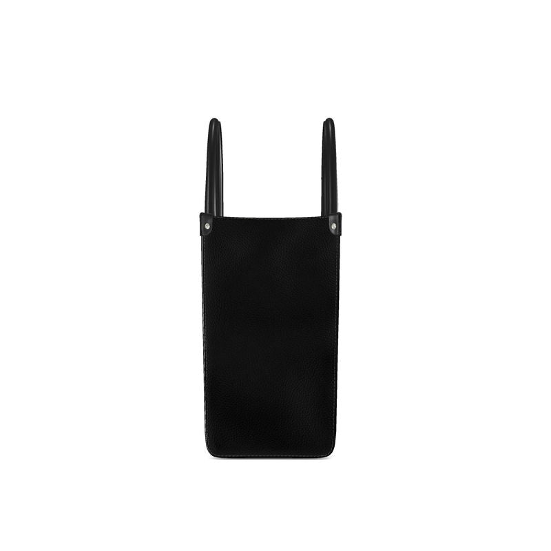 Black Gold Leather Shopper Bag