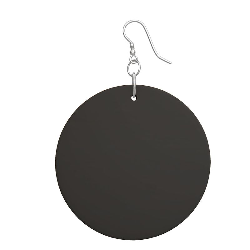 Black Gold Wooden Earrings: Organic Shape