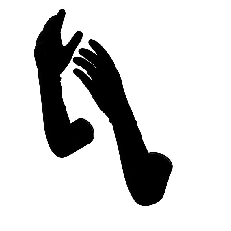 Black Gold Long gloves