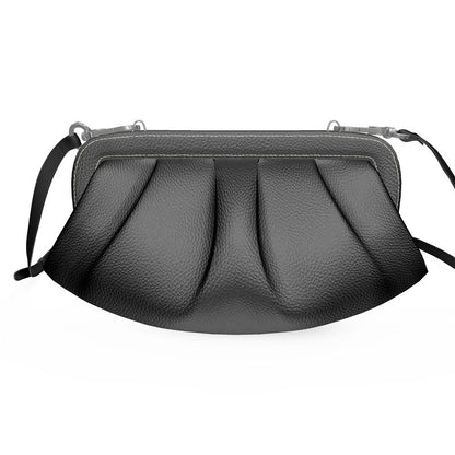 Black Gold Pleated Soft Frame Bag
