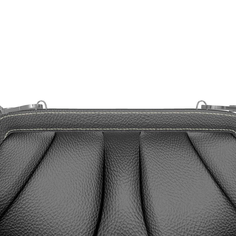 Black Gold Pleated Soft Frame Bag