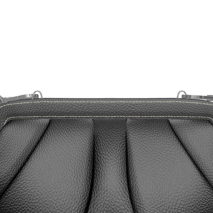 Black Gold Pleated Soft Frame Bag