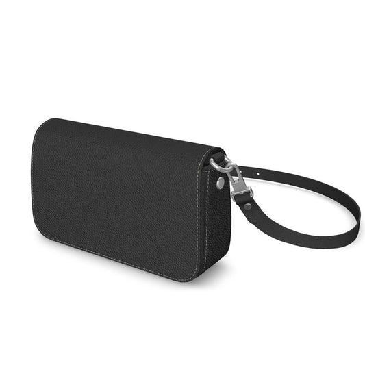 Black Gold Flap Over Box Bag