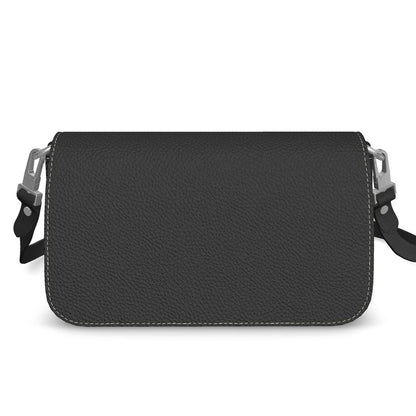 Black Gold Flap Over Box Bag