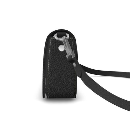 Black Gold Flap Over Box Bag