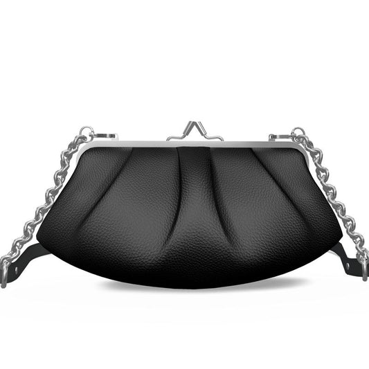 Black Gold Pleated Frame Bag